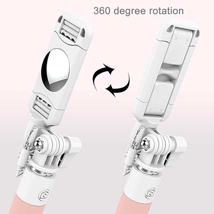 ROCK Mini Wire Controlled Monopod Folding Extendable Handheld Pocket Holder Selfie Stick, For iPhone, Samsung, HTC, LG, Sony, Huawei, Lenovo, Xiaomi and other Smartphones(Pink)