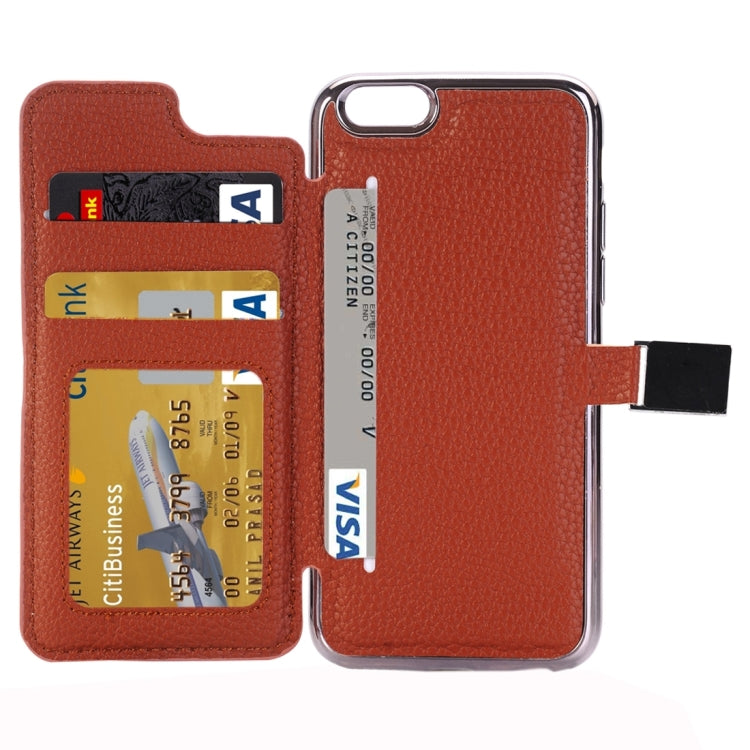 For iPhone 6 & 6s Litchi Texture Horizontal Flip Leather Case with Holder & Card Slots