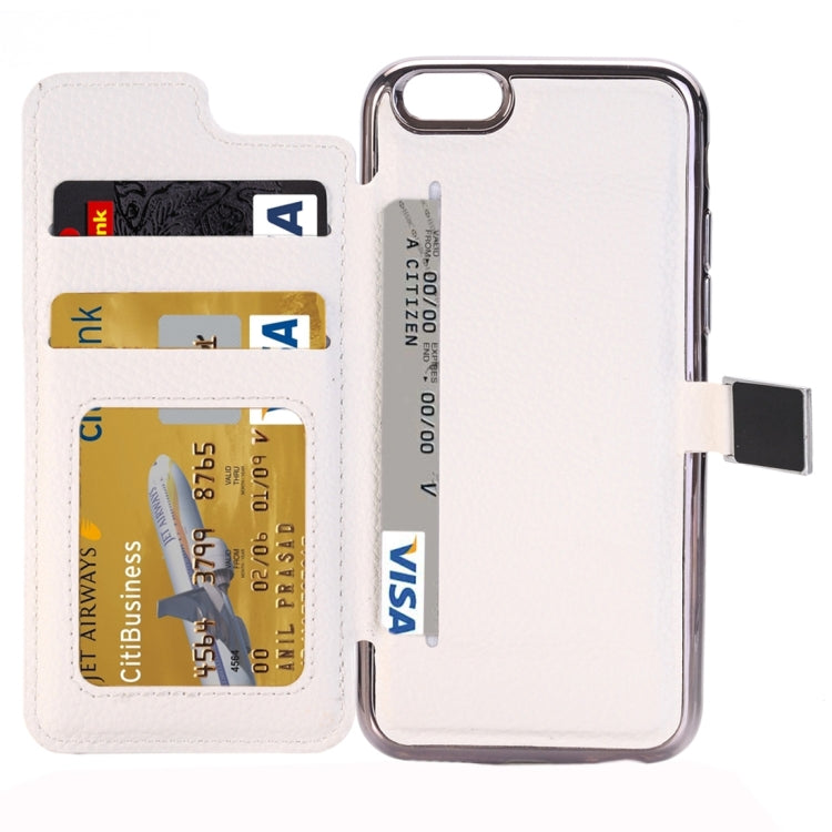 For iPhone 6 & 6s Litchi Texture Horizontal Flip Leather Case with Holder & Card Slots