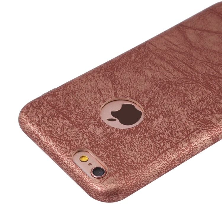 For iPhone 6 & 6s Ultra-thin Stone Texture PU Leather Back Cover Case