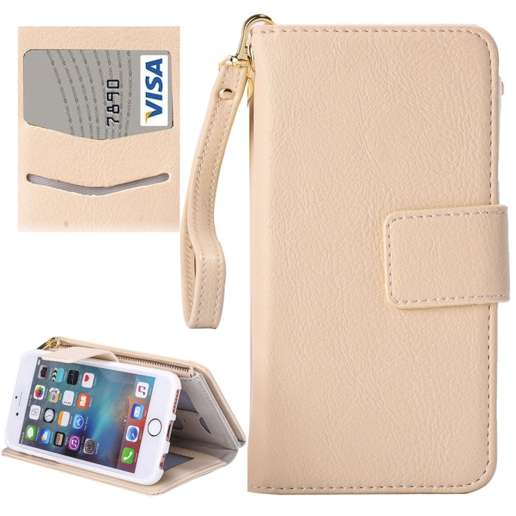 For iPhone 6 & 6s Business Wallet Style Horizontal Flip Leather Case with Photo Frame & Holder & Card Slots & Lanyard