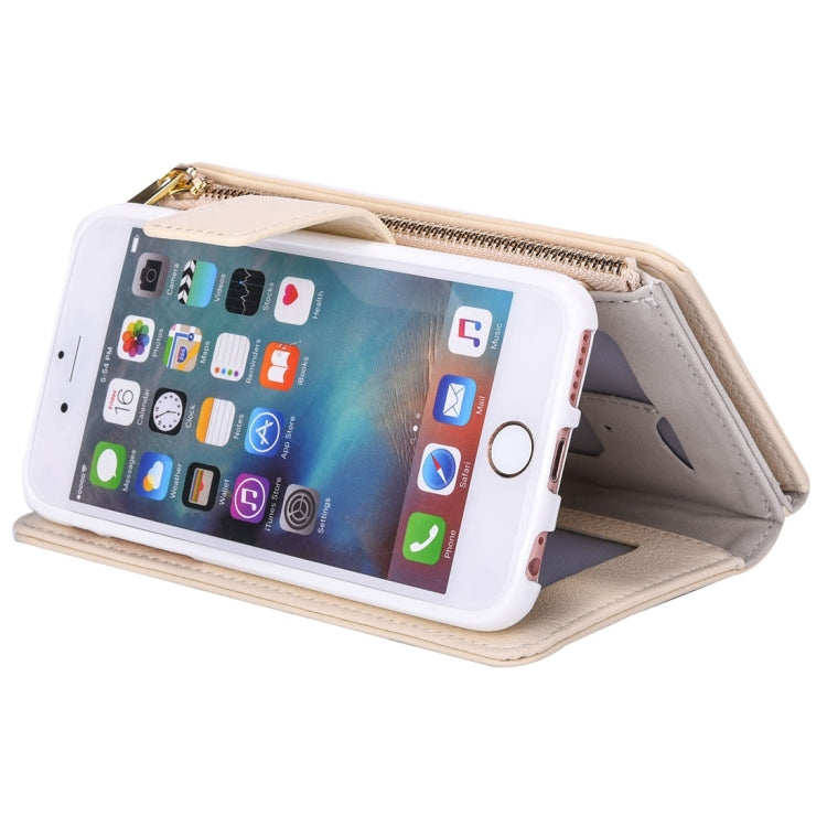 For iPhone 6 & 6s Business Wallet Style Horizontal Flip Leather Case with Photo Frame & Holder & Card Slots & Lanyard