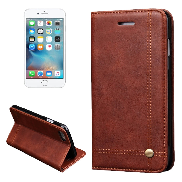 For iPhone 6 & 6s Retro Crazy Horse Texture Magnetic Adsorption Horizontal Flip Leather Case with Card Slot & Holder & Wallet