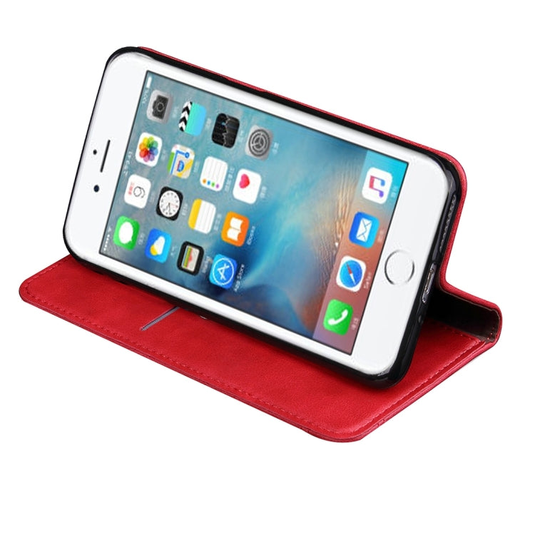 For iPhone 6 & 6s Retro Crazy Horse Texture Magnetic Adsorption Horizontal Flip Leather Case with Card Slot & Holder & Wallet