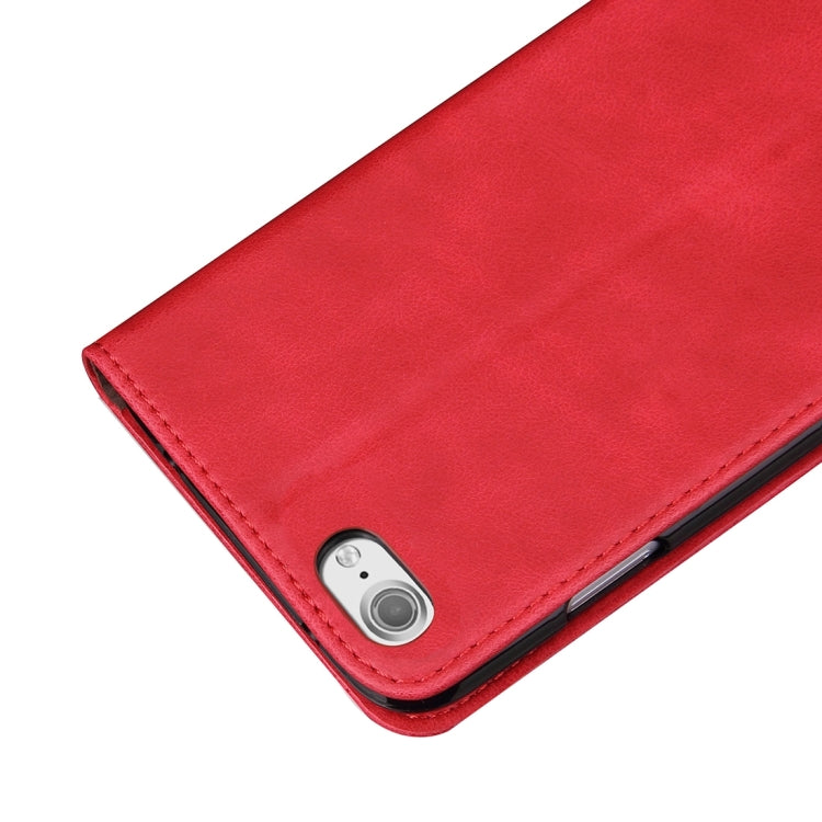 For iPhone 6 & 6s Retro Crazy Horse Texture Magnetic Adsorption Horizontal Flip Leather Case with Card Slot & Holder & Wallet