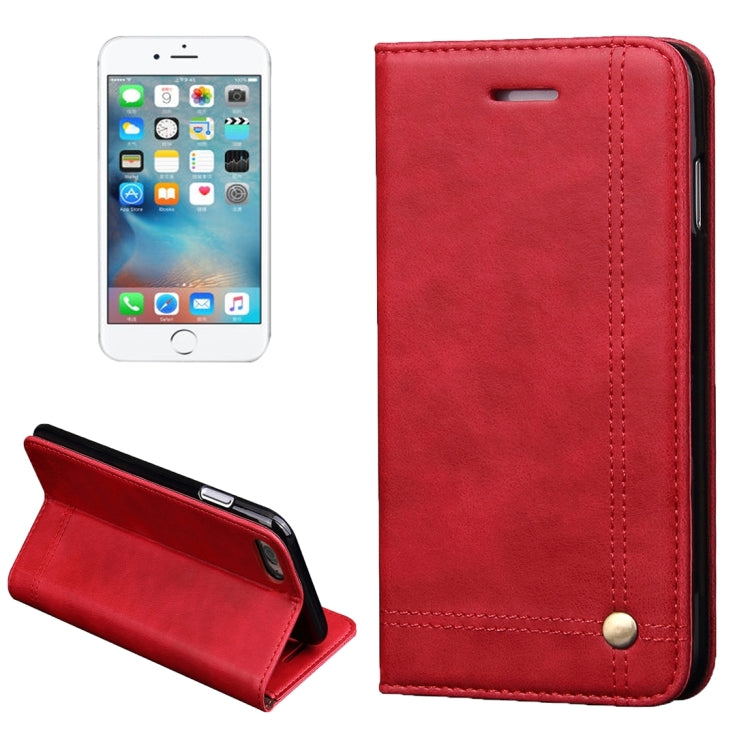 For iPhone 6 & 6s Retro Crazy Horse Texture Magnetic Adsorption Horizontal Flip Leather Case with Card Slot & Holder & Wallet