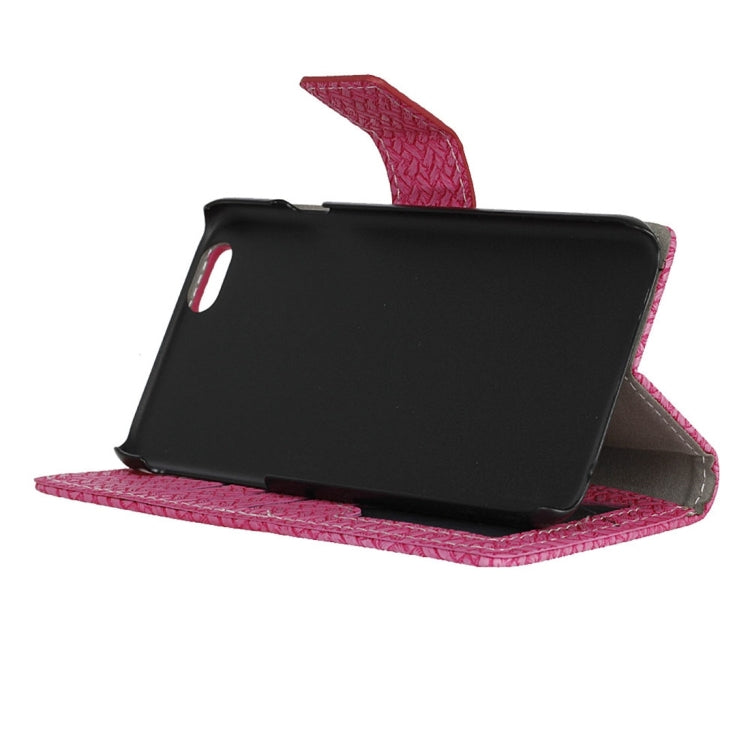 For iPhone 6 & 6s Weaving Texture Horizontal Flip PU Leather Case with Magnetic Buckle & Holder & Card Slots & Wallet & Photo Frame