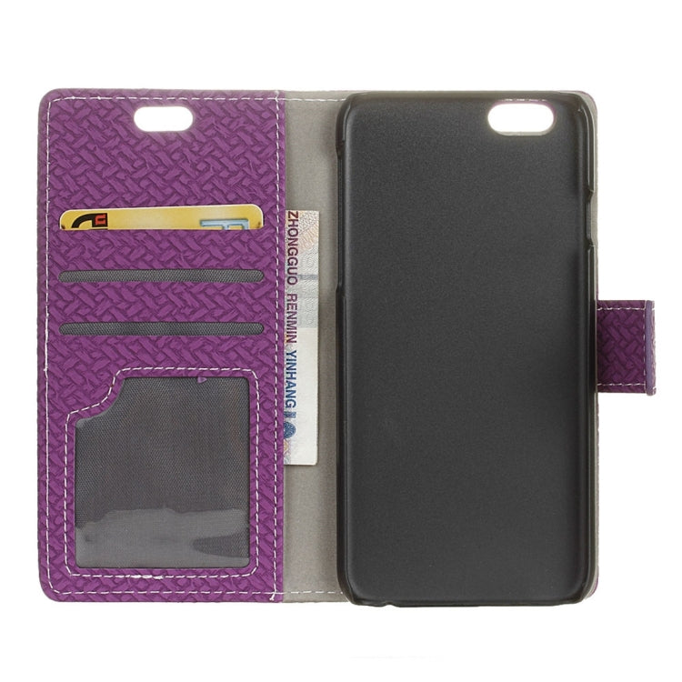 For iPhone 6 & 6s Weaving Texture Horizontal Flip PU Leather Case with Magnetic Buckle & Holder & Card Slots & Wallet & Photo Frame