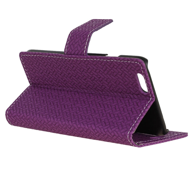 For iPhone 6 & 6s Weaving Texture Horizontal Flip PU Leather Case with Magnetic Buckle & Holder & Card Slots & Wallet & Photo Frame