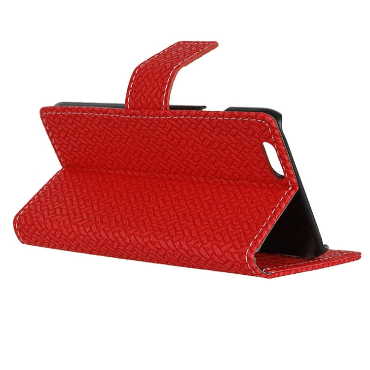 For iPhone 6 & 6s Weaving Texture Horizontal Flip PU Leather Case with Magnetic Buckle & Holder & Card Slots & Wallet & Photo Frame