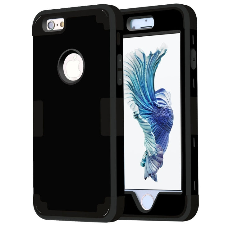 For iPhone 6 & 6s Separable Contrast Color PC + Silicone Combination Case