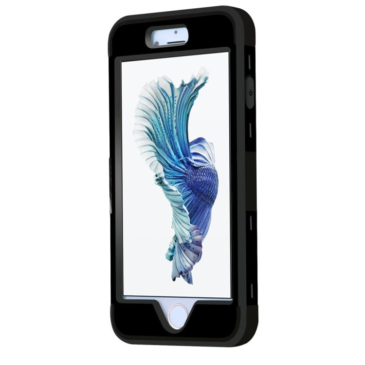 For iPhone 6 & 6s Separable Contrast Color PC + Silicone Combination Case