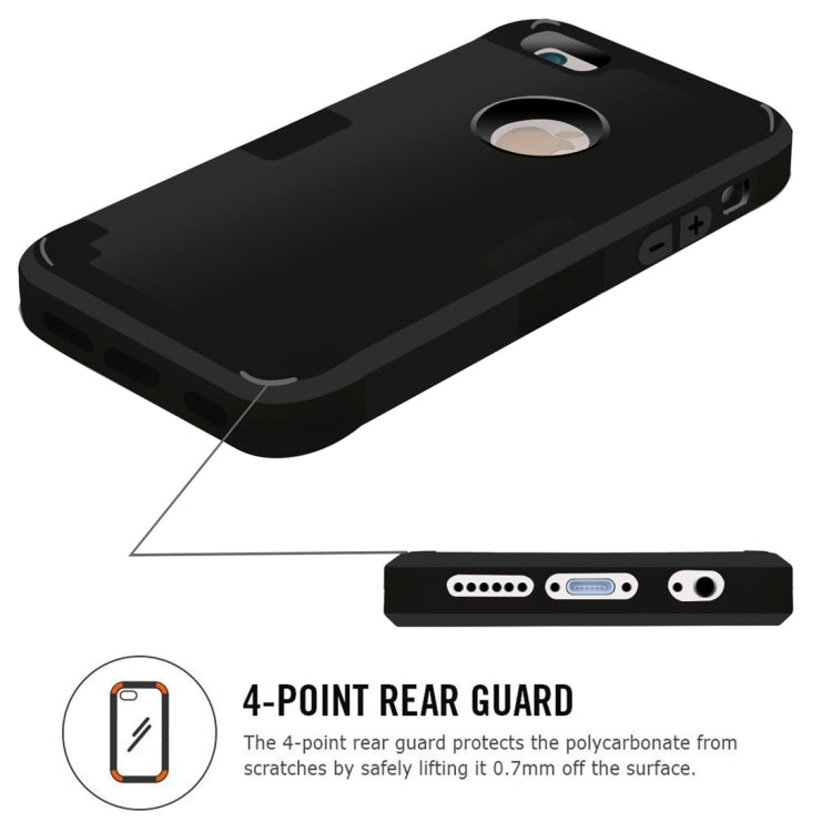 For iPhone 6 & 6s Separable Contrast Color PC + Silicone Combination Case