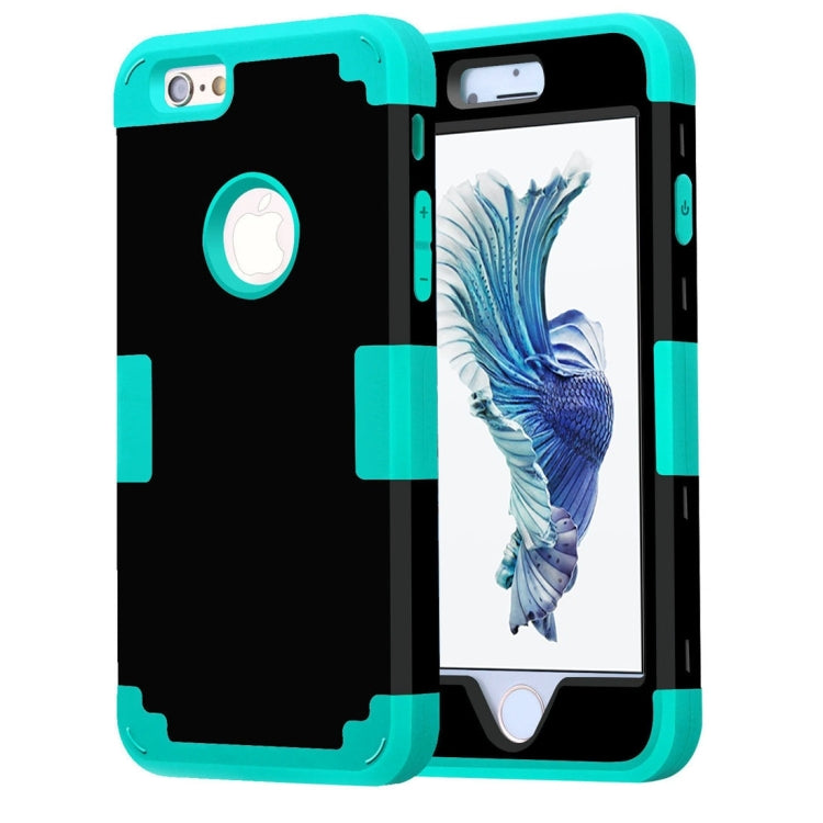 For iPhone 6 & 6s Separable Contrast Color PC + Silicone Combination Case