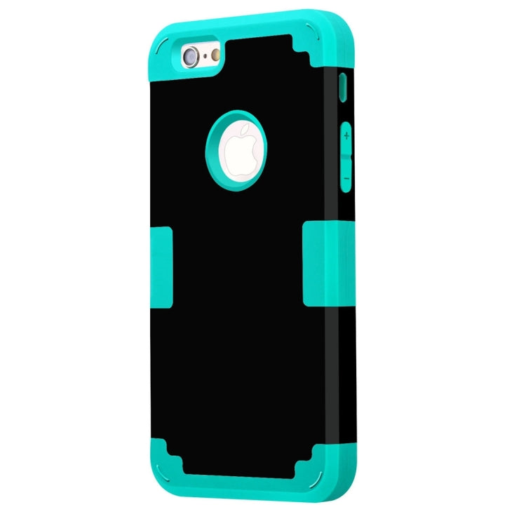 For iPhone 6 & 6s Separable Contrast Color PC + Silicone Combination Case