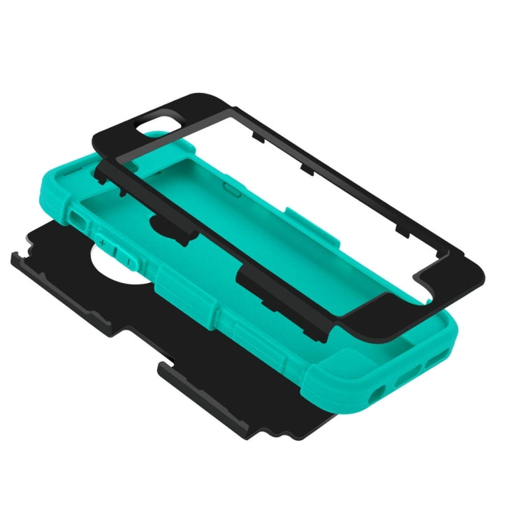 For iPhone 6 & 6s Separable Contrast Color PC + Silicone Combination Case