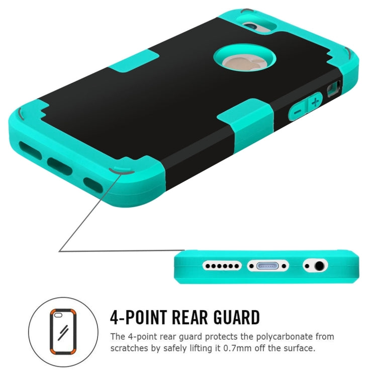 For iPhone 6 & 6s Separable Contrast Color PC + Silicone Combination Case