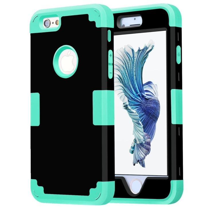 For iPhone 6 & 6s Separable Contrast Color PC + Silicone Combination Case