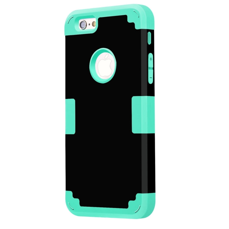 For iPhone 6 & 6s Separable Contrast Color PC + Silicone Combination Case