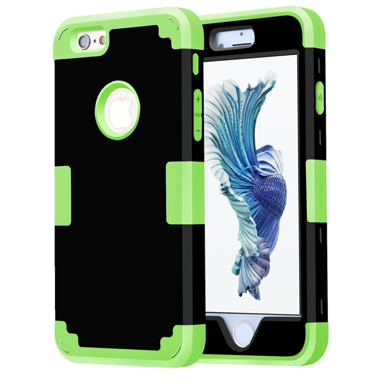 For iPhone 6 & 6s Separable Contrast Color PC + Silicone Combination Case