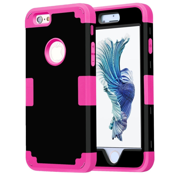 For iPhone 6 & 6s Separable Contrast Color PC + Silicone Combination Case