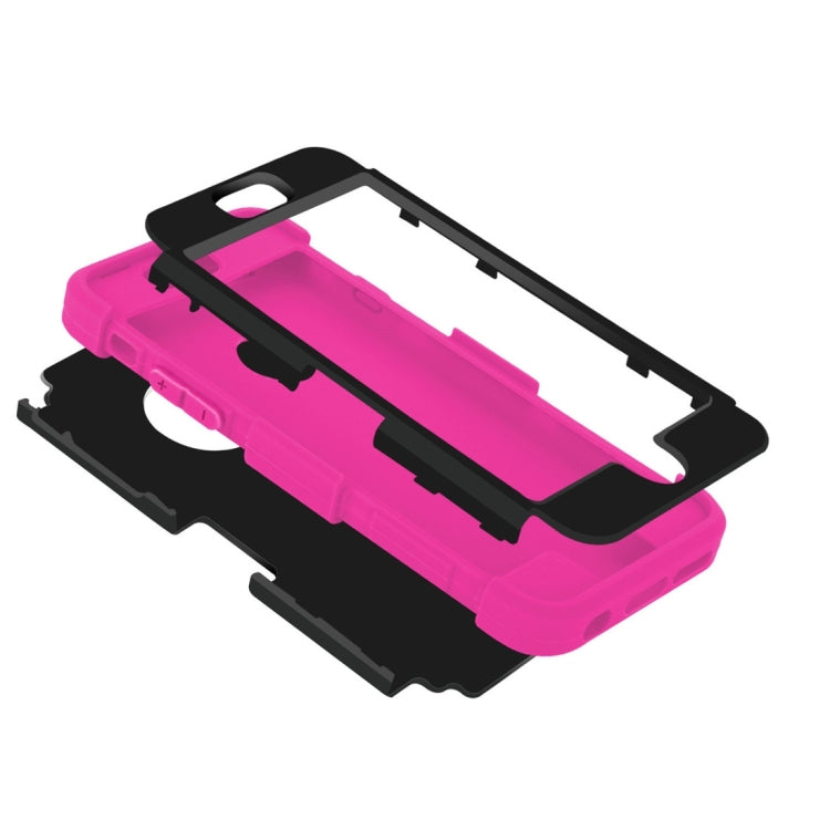 For iPhone 6 & 6s Separable Contrast Color PC + Silicone Combination Case
