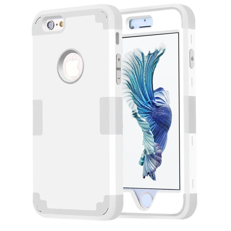 For iPhone 6 & 6s Separable Contrast Color PC + Silicone Combination Case