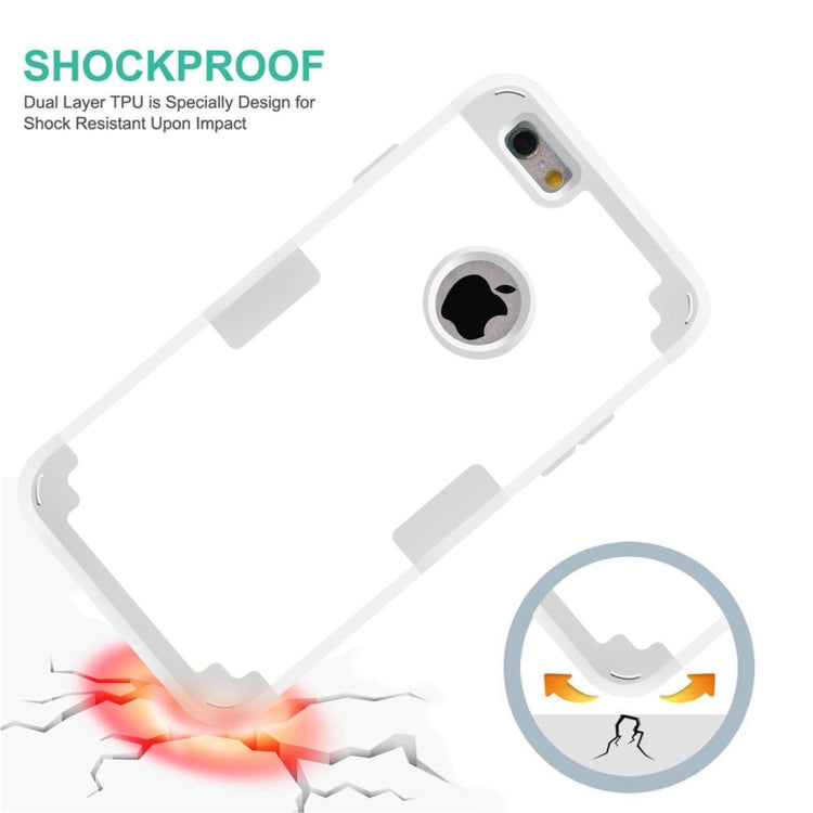 For iPhone 6 & 6s Separable Contrast Color PC + Silicone Combination Case