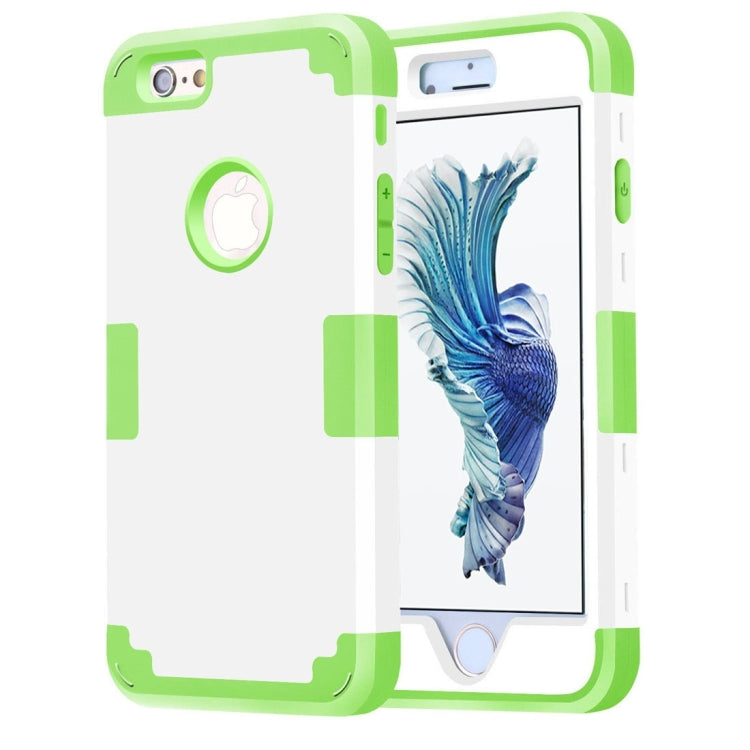 For iPhone 6 & 6s Separable Contrast Color PC + Silicone Combination Case