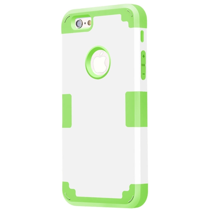 For iPhone 6 & 6s Separable Contrast Color PC + Silicone Combination Case