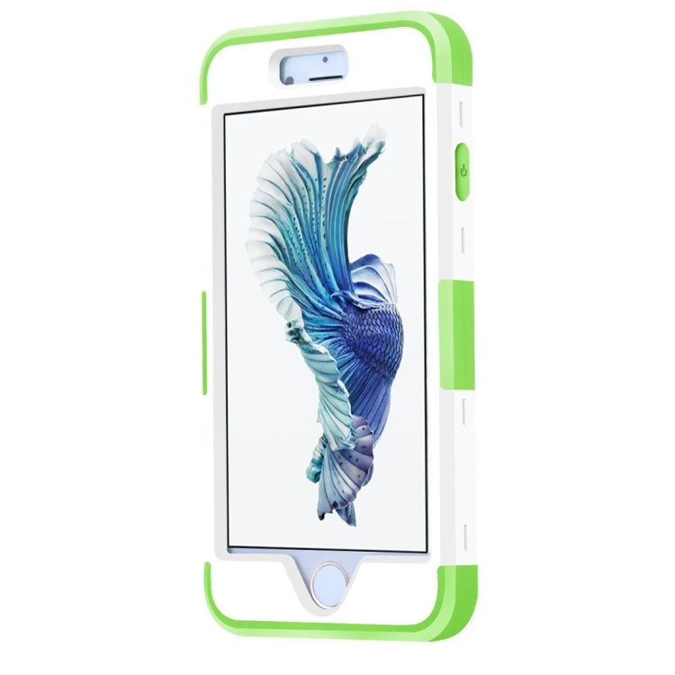 For iPhone 6 & 6s Separable Contrast Color PC + Silicone Combination Case
