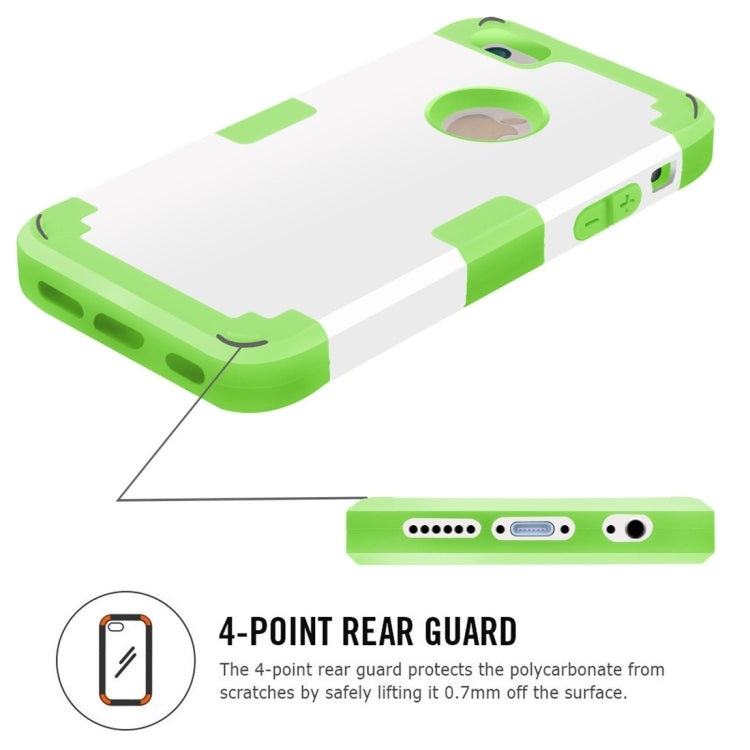 For iPhone 6 & 6s Separable Contrast Color PC + Silicone Combination Case