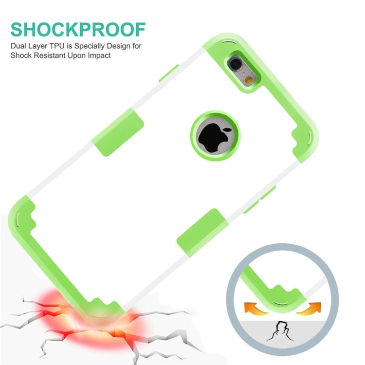 For iPhone 6 & 6s Separable Contrast Color PC + Silicone Combination Case
