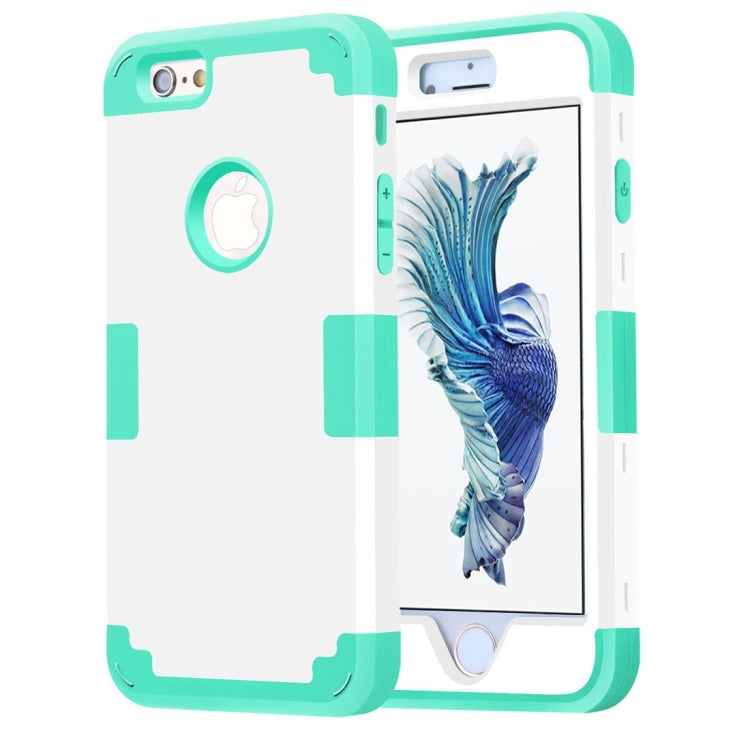 For iPhone 6 & 6s Separable Contrast Color PC + Silicone Combination Case