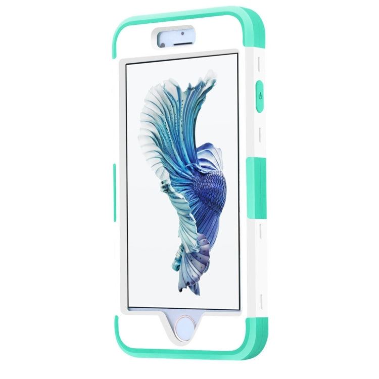 For iPhone 6 & 6s Separable Contrast Color PC + Silicone Combination Case