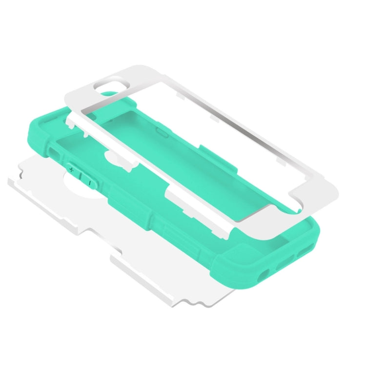 For iPhone 6 & 6s Separable Contrast Color PC + Silicone Combination Case
