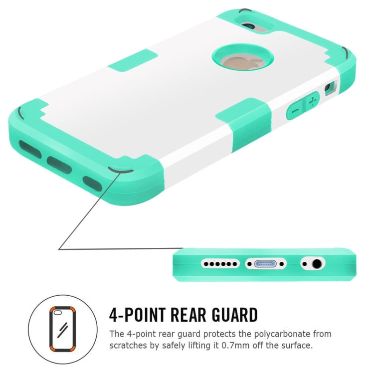 For iPhone 6 & 6s Separable Contrast Color PC + Silicone Combination Case