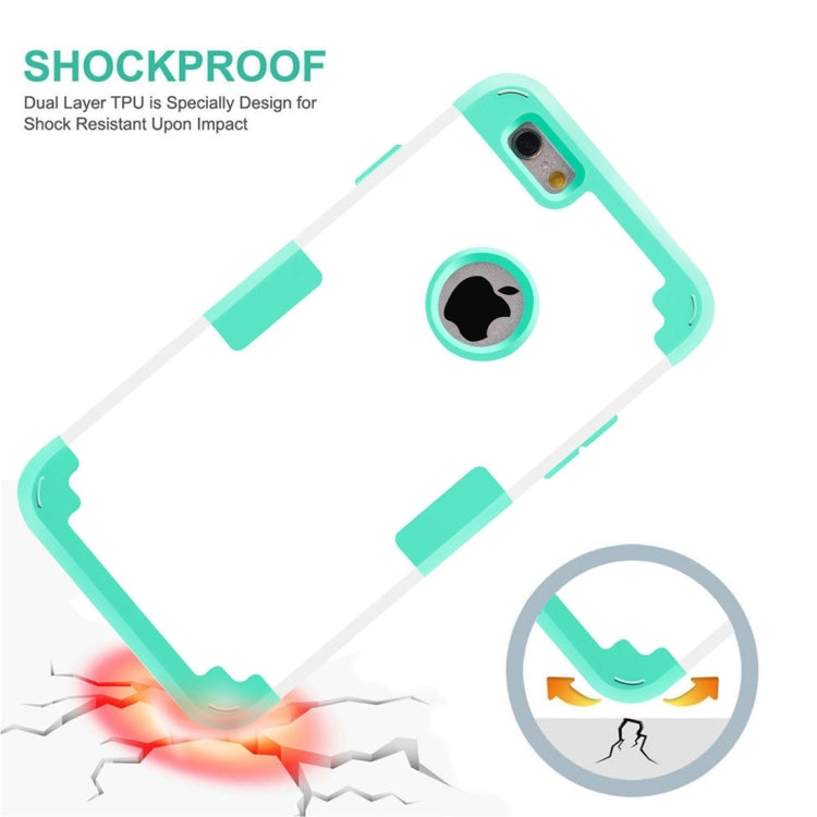 For iPhone 6 & 6s Separable Contrast Color PC + Silicone Combination Case
