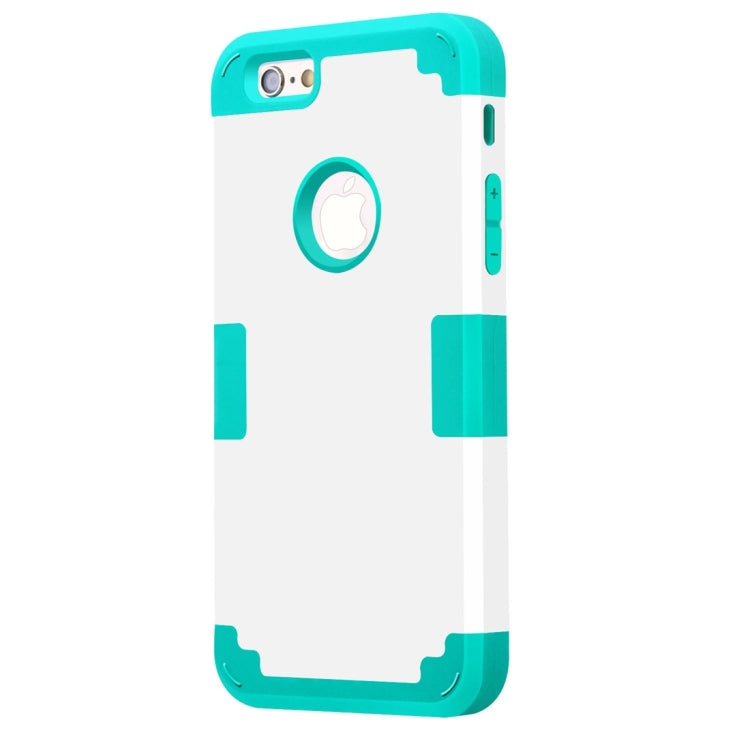 For iPhone 6 & 6s Separable Contrast Color PC + Silicone Combination Case