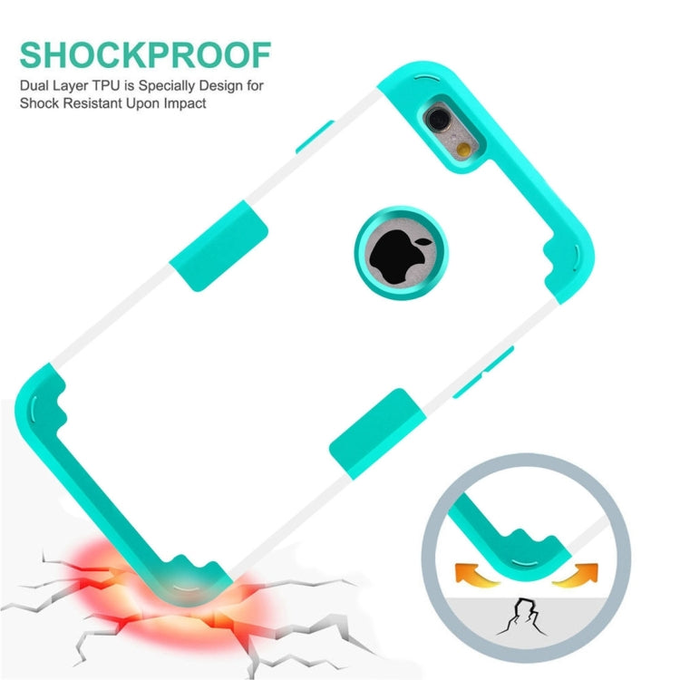 For iPhone 6 & 6s Separable Contrast Color PC + Silicone Combination Case