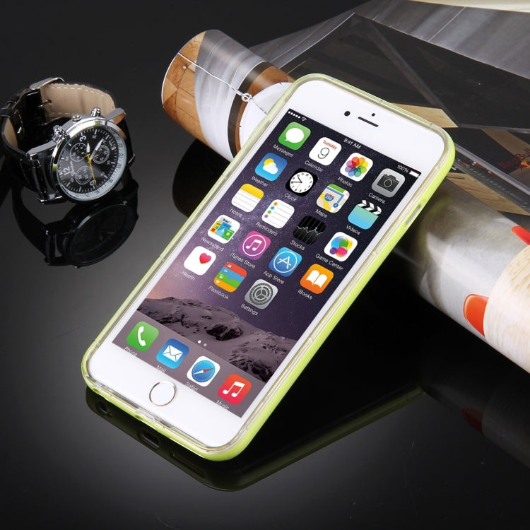 For iPhone 6 & 6s Slide Slice Design Removable Plastic Bumper Flame Transparent TPU Protective Case with Incoming Call LED Flash Blinking