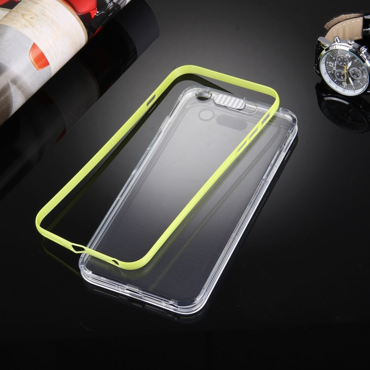 For iPhone 6 & 6s Slide Slice Design Removable Plastic Bumper Flame Transparent TPU Protective Case with Incoming Call LED Flash Blinking