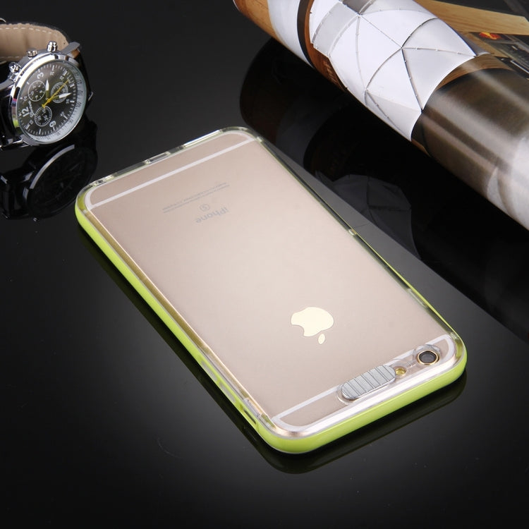 For iPhone 6 & 6s Slide Slice Design Removable Plastic Bumper Flame Transparent TPU Protective Case with Incoming Call LED Flash Blinking