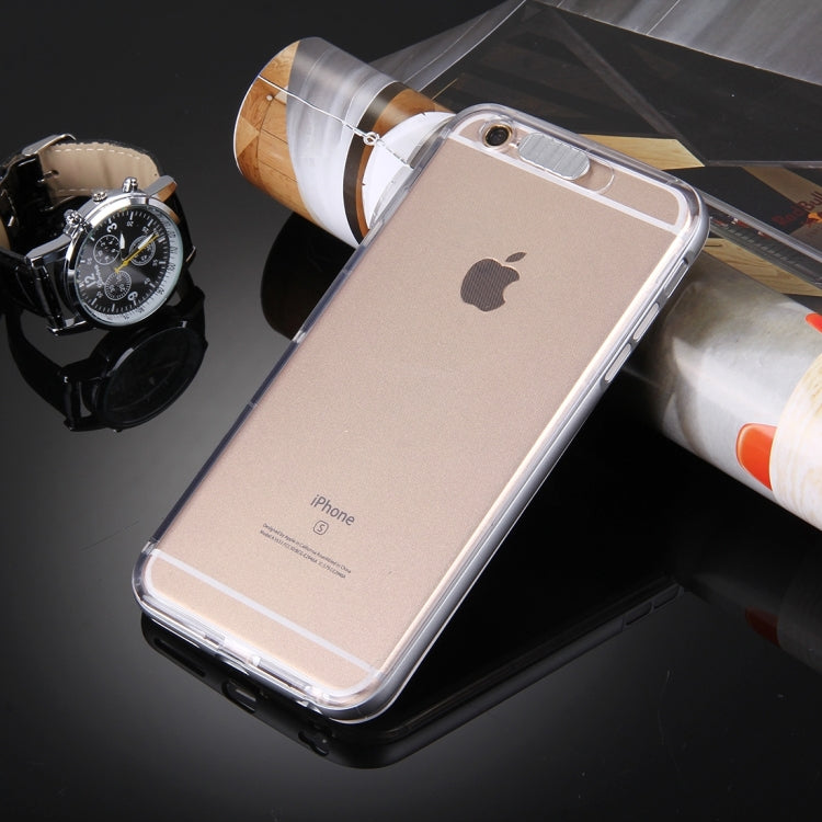 For iPhone 6 & 6s Slide Slice Design Removable Plastic Bumper Flame Transparent TPU Protective Case with Incoming Call LED Flash Blinking