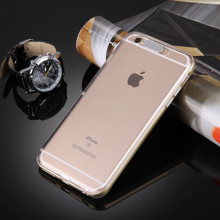 For iPhone 6 & 6s Slide Slice Design Removable Plastic Bumper Flame Transparent TPU Protective Case with Incoming Call LED Flash Blinking