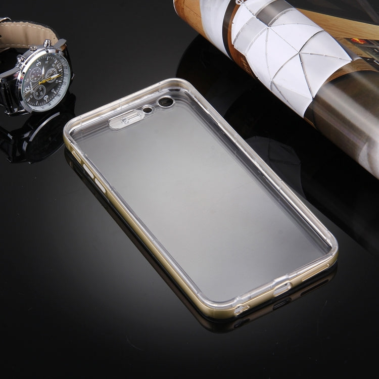 For iPhone 6 & 6s Slide Slice Design Removable Plastic Bumper Flame Transparent TPU Protective Case with Incoming Call LED Flash Blinking
