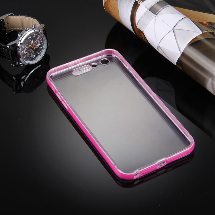 For iPhone 6 & 6s Slide Slice Design Removable Plastic Bumper Flame Transparent TPU Protective Case with Incoming Call LED Flash Blinking