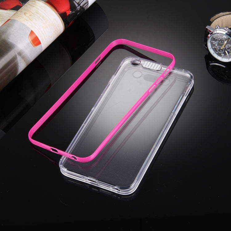 For iPhone 6 & 6s Slide Slice Design Removable Plastic Bumper Flame Transparent TPU Protective Case with Incoming Call LED Flash Blinking