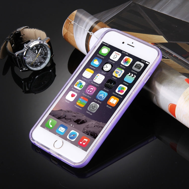 For iPhone 6 & 6s Slide Slice Design Removable Plastic Bumper Flame Transparent TPU Protective Case with Incoming Call LED Flash Blinking