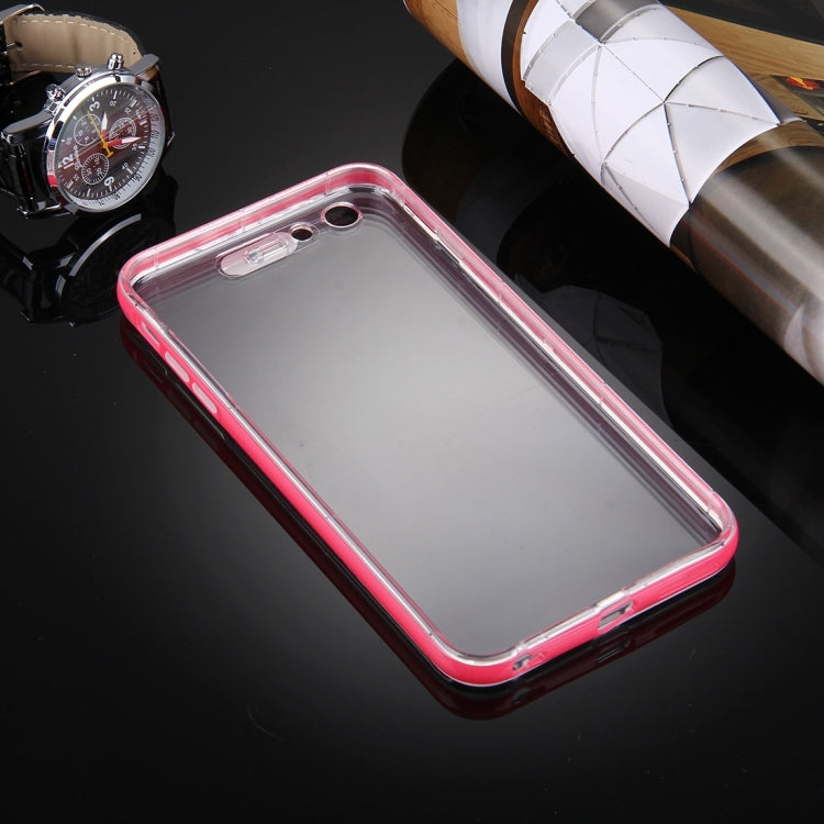 For iPhone 6 & 6s Slide Slice Design Removable Plastic Bumper Flame Transparent TPU Protective Case with Incoming Call LED Flash Blinking